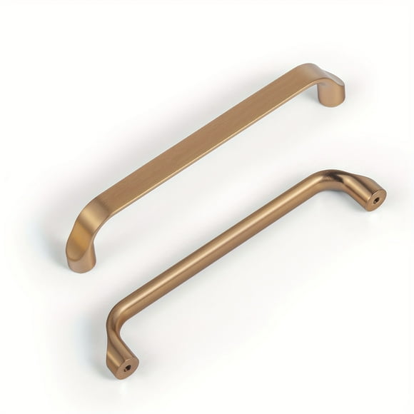 EIMELI 12 Pack Brushed Brass Cabinet Pulls Modern Champagne Bronze Drawer Handle for Kitchen and Bedroom Cabinet Hardware