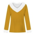 thumbnail image 4 of Timegard Womens Tops Christmas V Neck Comfy Long Sleeve Blouse Fall Winter Fashion Casual Solid Color, 4 of 4