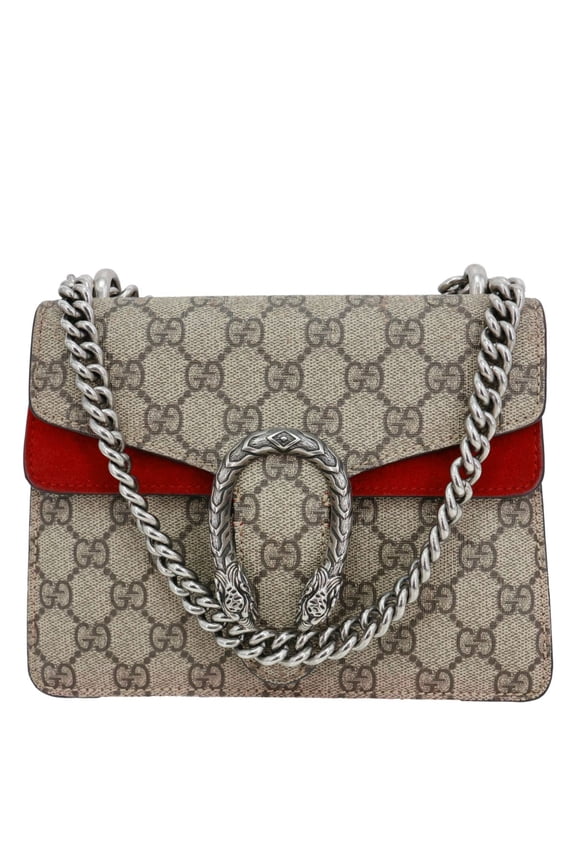 Pre-Owned Gucci Dionysus Mini GG Supreme Canvas Crossbody Bag Beige 421970