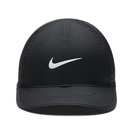 Nike Youth Aerobill Featherlight Cap, Black/Black/White, Misc | Walmart ...