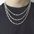 thumbnail image 5 of K-KED 1PCS 925Sterling Silver 3mm Big Melon Beads Unisex Chains Necklace 16"- 30"-26", 5 of 8