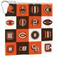 thumbnail image 1 of Cle_Browns Cortina de ducha impermeable de secado rápido para baño, cortina de ducha con ganchos, decoración de fútbol americano, juego de cortinas de ducha para baño, plancha de 72 x 72 pulgadas, 1 of 8
