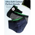 thumbnail image 6 of TIICHOO Washable Incontinence Underwear for Men Soft Cotton Leak Proof Underwear Briefs 5 Pack (Large, 2 Black/Navy Blue/Burgundy/Gray), 6 of 7