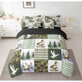 thumbnail image 2 of Manfei Mallard Duck 7pcs King Bedding Set - Deer Hunting Abstract Stripes Style, 2 of 7