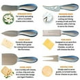 thumbnail image 3 of Premium Cheese Knives Set: 6-Piece Stainless Steel Cheese Knife Set for Charcuterie with Spreader, Fork and Case. (Great Gift Set), 3 of 7