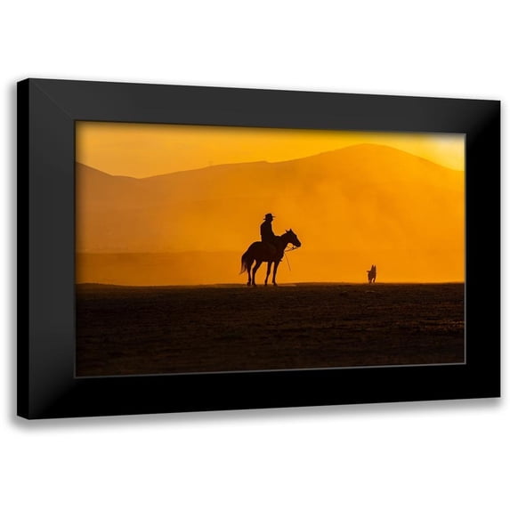 Tekdogan, Barkan 18x13 Black Modern Framed Museum Art Print Titled - Mans Best Friends