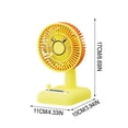 thumbnail image 3 of Ventilador de escritorio mini recargable por USB con luz LED, ventilador portátil de mano para dormitorio, oficina y viajes, silencioso, compacto y versátil., 3 of 7