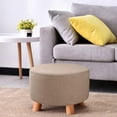 thumbnail image 4 of Small Ottoman With Sliding Cover, Footrest, Seat Cover, Removable Storage Ottoman , Kahki, 4 of 8