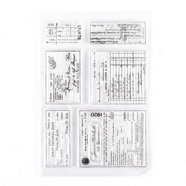 Sello Estándar Sellos Transparentes Texto Tabla Silicona para Tarjetas Diarios Planificadores