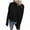 Black, variant on IROINNID Womens Sweater Turtleneck Pullover Sweater Solid Color Leisure Short Length Long Sleeve Zipper Sweater