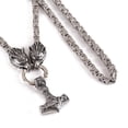 thumbnail image 2 of Collar con colgante de plata con cabeza de lobo y cadena de emperador de estilo europeo y americano personalizado de tendencia de moda, 2 of 6