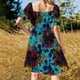 thumbnail image 5 of Vestido de manga corta Scottish Terrier, vestido largo de verano para mujer, vestido vintage morado, 5 of 7
