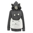 thumbnail image 3 of Portador de Perros y Gatos Yinane Sudadera con Capucha Grande Gris M, 3 of 8