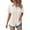 Beige, variant on Womens Cotton Linen Gauze Tops Casual Loose Button Down Tops Short Sleeve Rolled Cuffed Collared Blouses With Side Pockets Hot Pink 3XL