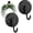Black, variant on Suction Cup Wreath Hanger, Upgraded Reef Hook for Front Door/Glass Window/Over Door, Christmas/Thanksgiving/Halloween/July 4th/Easter/Valentine/Spring/Summer/Fall (Black, 2-Pack)