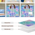thumbnail image 4 of Yayeee Foldable Storage Basket for Shelves Waterproof Cloth Bins with Handles, Neon Starfish Pattern, 4 of 7