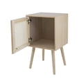 thumbnail image 3 of Oli 28 Inch Accent Cabinet Table, Rattan Door, Splayed Legs, Natural Brown, Saltoro Sherpi, 3 of 5