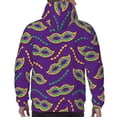 thumbnail image 7 of Salouo Carnival Masks and Beads Pattern Men's Fall Hoodie Sweatshirt,Sport Hoodie with Pockets for Men Pullover Casual Hooded Sweatshirt-Large, 7 of 7