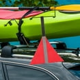 thumbnail image 6 of funtasica Kayak Safe Travel Flag with Reflective Strip with Webbing Canoe Towing Warning Flag for Canoes Boats Towing Kayak Accessories Red triangleVertical, 6 of 8