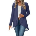 thumbnail image 1 of Ohufall Cardigans Longs pour Femmes, Col Ouvert, Automne, Décontracté, Manches Longues, Ample, Confortable, Loungewear, 1 of 7