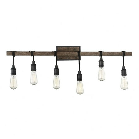

6 Light Bath Bar-Industrial Style with Farmhouse and Rustic Inspirations-10.25 inches Tall By 39 inches Wide Bailey Street Home 159-Bel-2749735