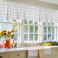 thumbnail image 3 of 2 Pack Striped Abstract Valance for Window Chevron Pattern Gray Line Kitchen Valance Rod Pocket Short Curtain Topper Decorative Window Treatment for Living Room Bedroom 60"x18", 3 of 8