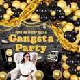 thumbnail image 3 of Ohgeecraft 90s Birthday Party Decors Aint Nothing But A Gangsta Party Backdrop 90s Throwback Balloon Garland Funny Hip Hop Rock Birthday Party Decor Bright Gold Balloons for Back to 90s Retro Party, 3 of 6