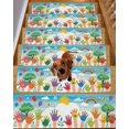 thumbnail image 2 of Stair Treads for Wooden Steps, Colorful Love Heart Hand Peel and Stick Stair Treads with Adhesive, Rainbow Sky Cartoon Kids Hands Non Slip Indoor Stairs Runner Rugs Mats for Elders Dogs 8"x30"10PCS, 2 of 7