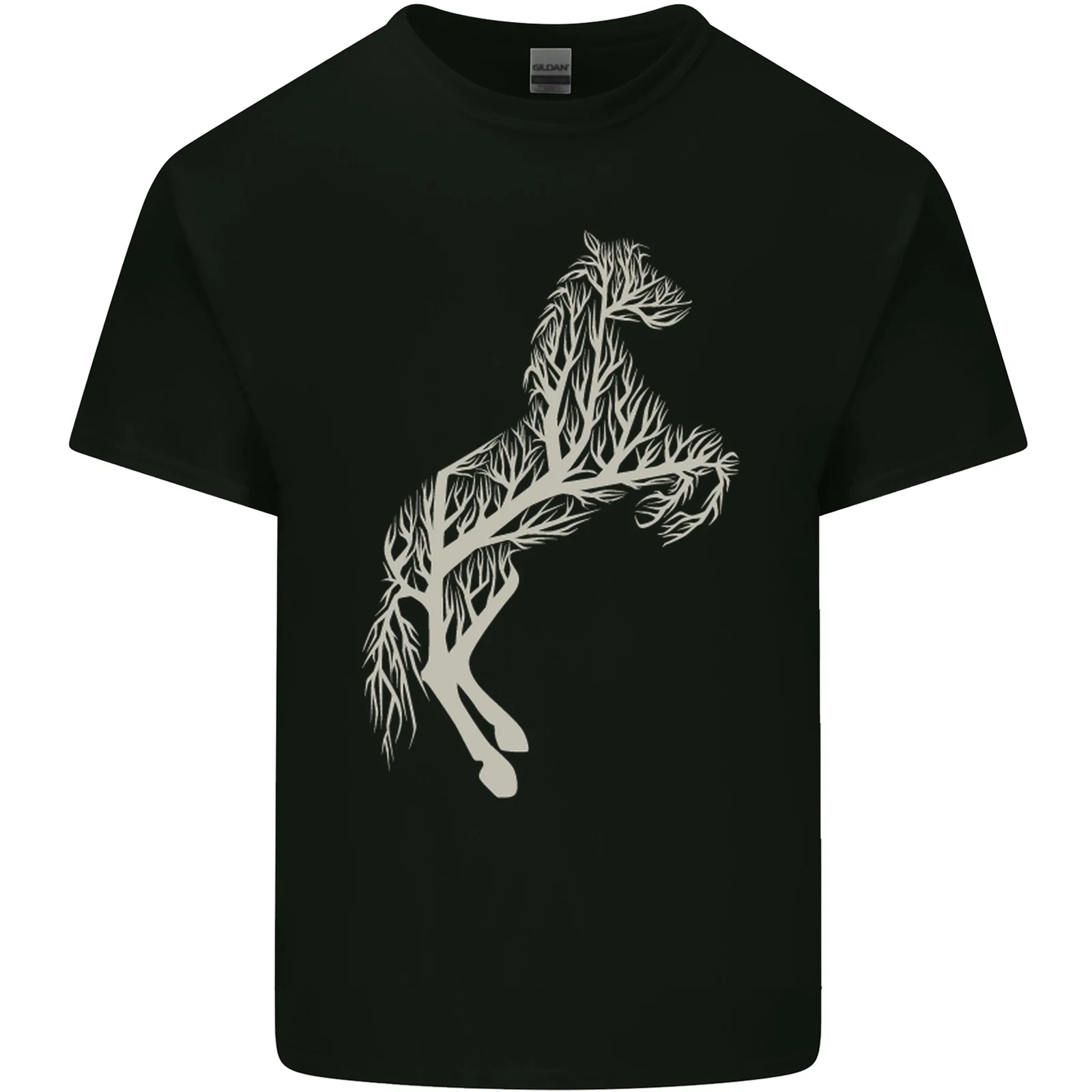 Tree Horse Funny Ecology and Equestrian and Animal Unisex T-Shirt