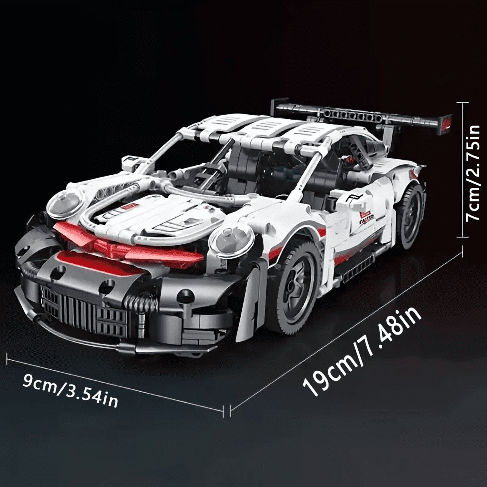 1205-Piece White Supercar Model Kit - Easy to Assemble, Ideal Birthday Gift for Car Enthusiasts