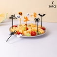 thumbnail image 1 of 6/8/10pcs Christmas  Creative Cartoon Fruit Fork Set Plastic Small Fork Sweet Mouth Fork Cute Portable Fruit Toothpick Cake Forks, 1 of 6