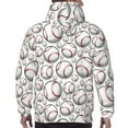 thumbnail image 7 of Sikiie Cute Baseball Men's Hoodie, Essentials Hoodie, Sweatshirt, Pullover Hooded Sweatshirt for Men-Small, 7 of 7