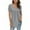 Gray, variant on Women Summer Tops Solid Pleated Round-Neck Blouses T-Shirt