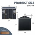 thumbnail image 7 of Zateety Outdoor Storage Shed 8x6ft Resin Waterproof Shed with Floor, 2 Windows & Lockable Door for Garden Patio Backyard, Black, 7 of 7