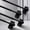 Black, variant on 2 Pack Magnetic Curtain Rods Adjustable 9-16 inch Nickel Finish, Multi-Use Window Curtain Rods Set