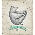thumbnail image 3 of Ambesonne Yoga Duvet Cover Sets, Meditating Bear Calm Life, 2-Twin, Cream Black Green, 3 of 4