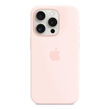 Silicone Case for iphone 15 Pro Silicone Case with Magsafe Phone Protective Back Cover 6.1 Inch-Light Pink