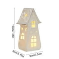 thumbnail image 2 of Christmas Lighted Santa Claus Villa Ceramic Decoration - Scene Ornament with Deer, Snowman, Soft Glow Enhances Holiday Vibe, Durable Ceramic Material, Suitable for Home Desktop, Shelf, M, 2 of 6