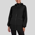 thumbnail image 2 of kamemir Women's Fleece Jacket Full Zip Hooded Thermal Polar Fleece with Pockets Lightweight Soft Winter Coats(Black,M), 2 of 4