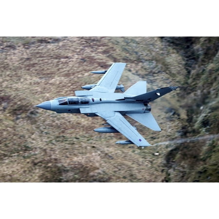 - A Royal Air Force Tornado GR4 during low fly training in North Wales Stretched Canvas - Andrew ChittockStocktrek Images (34 x 23)
