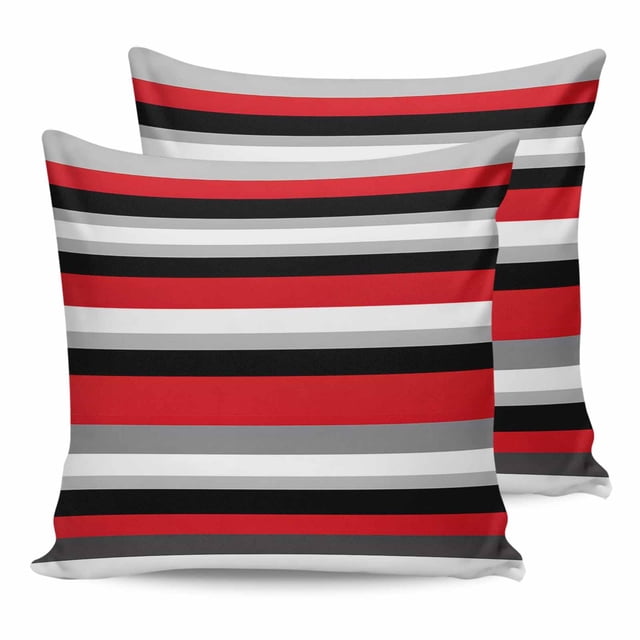 Funda de almohada HilariousM impermeable para exteriores, 50 x 50 cm, rojo y negro