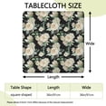 thumbnail image 2 of Square Tablecloth with Elastic Edges 36 * 36 Inch Pioneer Waterproof Pink and White Gouache Floral Pattern Table Cover Washable Indoor and Outdoor for Party Kitchen Dinner Banquet Patio Picnic, 2 of 6
