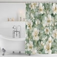 thumbnail image 4 of Sage Green Spring Floral Waterproof Fabric Shower Curtain,Summer Botanical Farmhouse Waterproof Fabric Shower Curtain for Bathroom Curtains Bathtubs Hotel Shower Curtains with 12 Hooks Stall 48x72in, 4 of 8