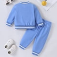 thumbnail image 5 of KPOPLK Fall Baby Boy Clothes 6 9 12 18 24 Months 2T 3T Winter 2 Piece Long Sleeve Button Down Shirts and Pants Trendy Boys Outfits Set Blue Size 2-3 Years, 5 of 9