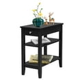 thumbnail image 3 of Patiojoy End Table Sofa Side Table with Drawer Double Shelf Narrow Nightstand for Living Room & Bedroom Black, 3 of 7