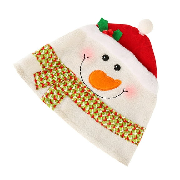 GOOHOCHY Cartoons Christmas Hats Snowman Hats Headdress Party Favors Decorations for Kids Adults (Red Hat Snowman)