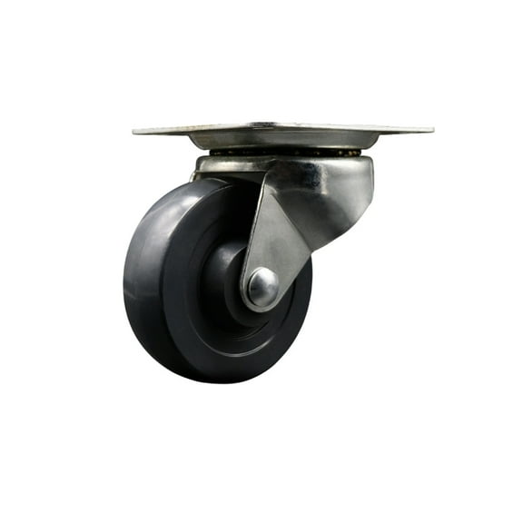 4 Inch General Duty Dolly Hard Rubber Wheel Swivel Top Plate Caster SCC