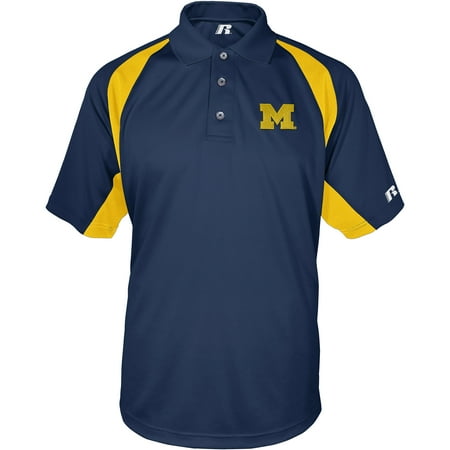 Russell NCAA Michigan Wolverines, Men's Synthetic Polo