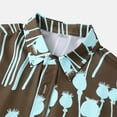 thumbnail image 3 of Birdeem Men Casual Hawaii Print Turndown Short Sleeve Button Closure Shirt Blouse, 3 of 9