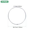 thumbnail image 3 of Uxcell 12-Pack Dream Catcher Rings,4.7 Inch Metal Round Shape Macrame Wreath Floral Ring Hoop for DIY Craft Decorations Silver, 3 of 6